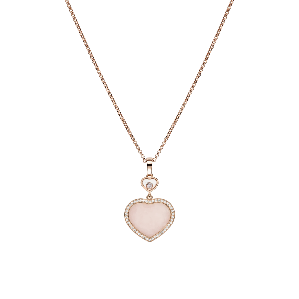 Chopard Anhänger mit Kette Happy Hearts