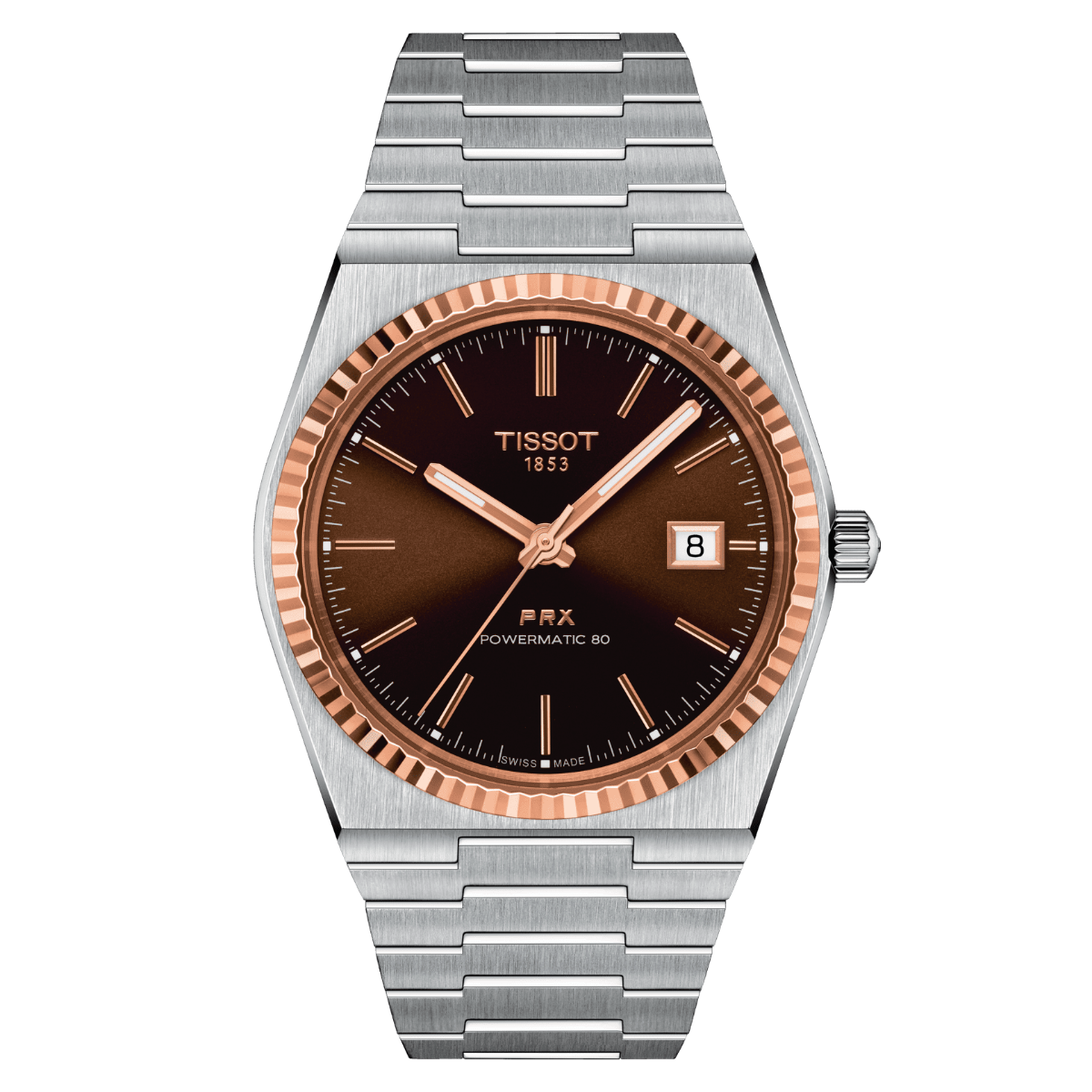 Tissot PRX Powermatic 80 Stahl & 18K Goldlünette