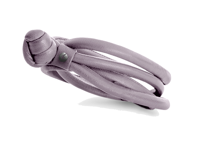 Ole Lynggaard Design Armband aus Leder in Farbe Lavendel