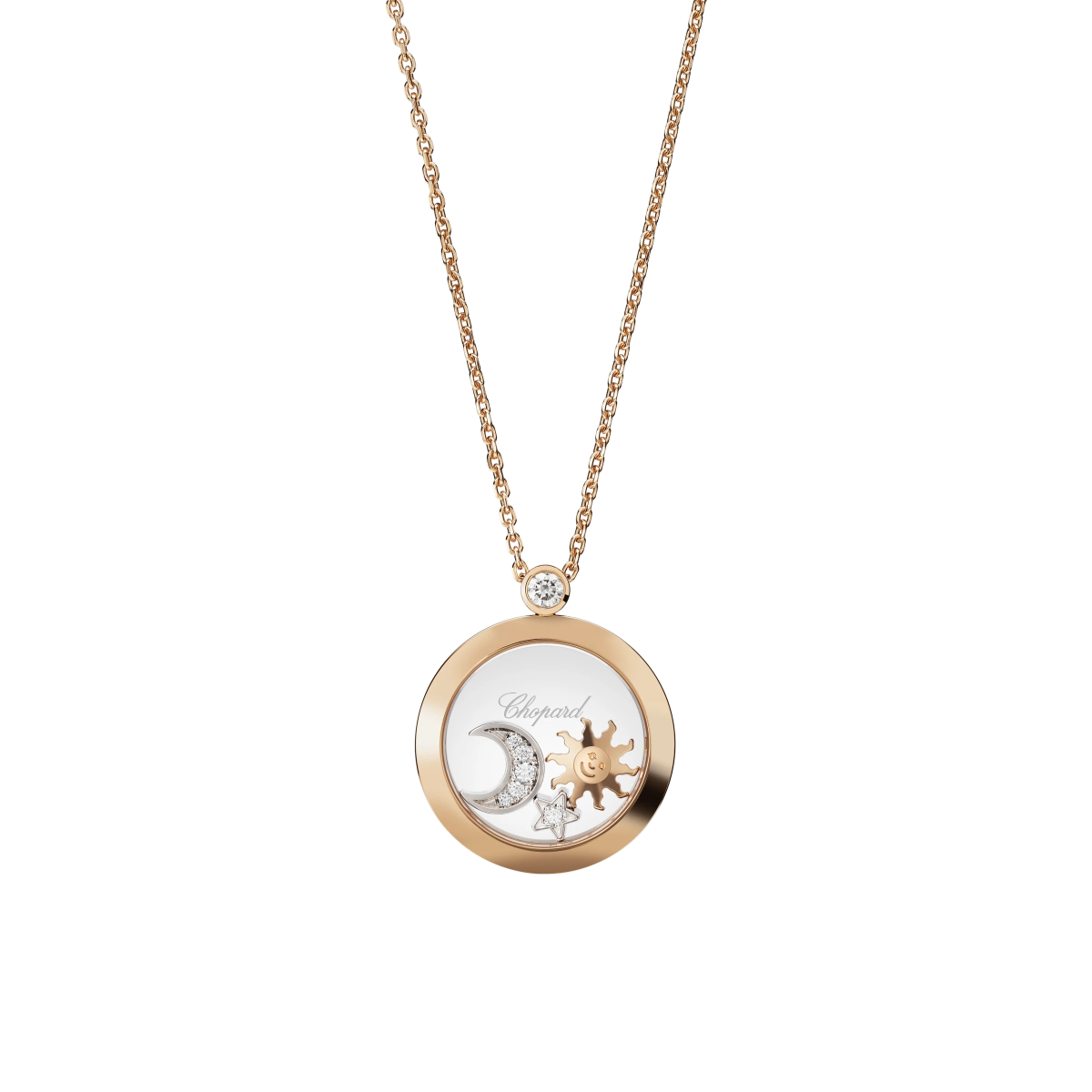 Chopard Collier Happy Sun, Moon and Stars