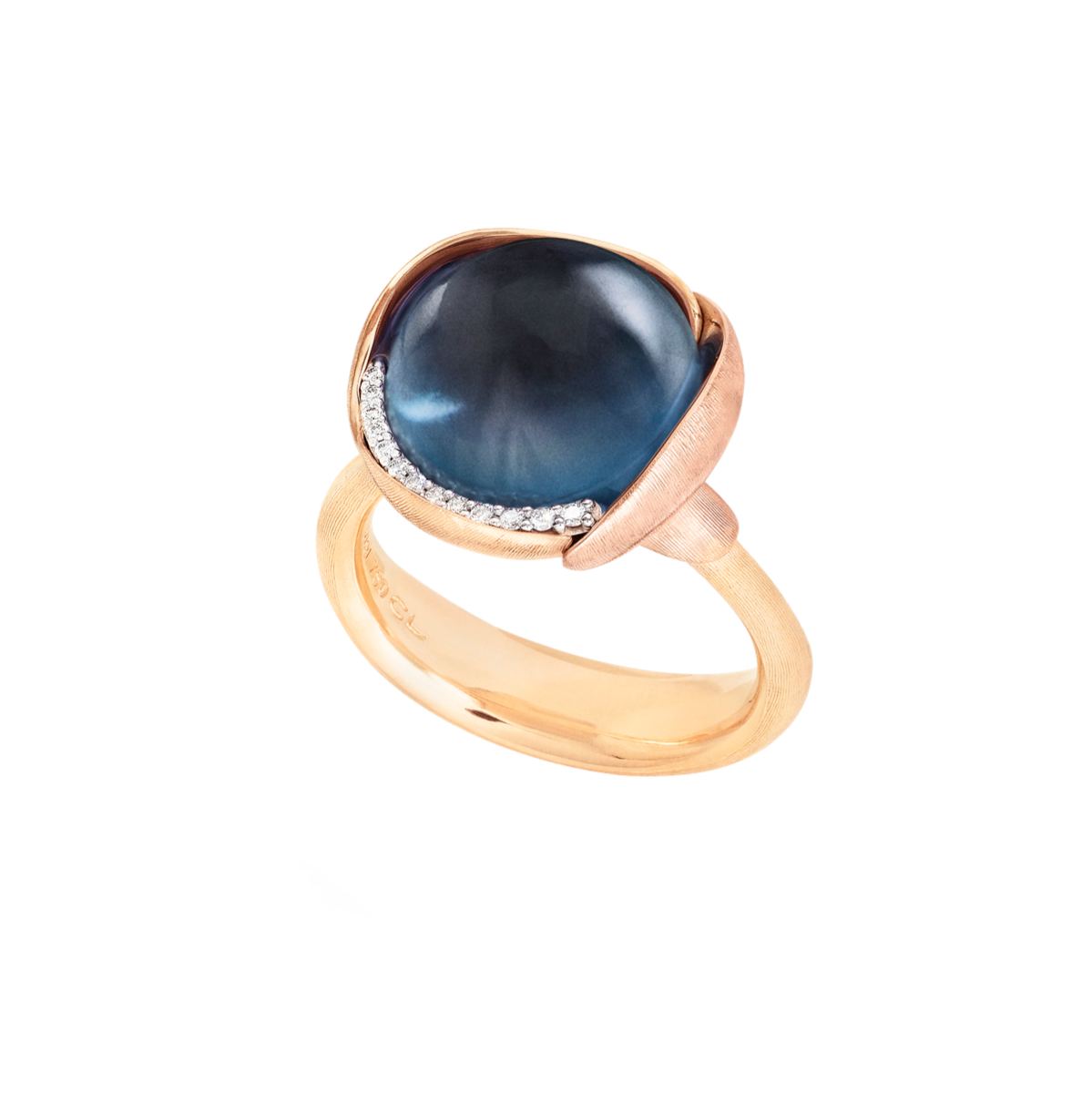 Ole Lynggaard Ring mit London Blue Topas und 13 Diamanten-59