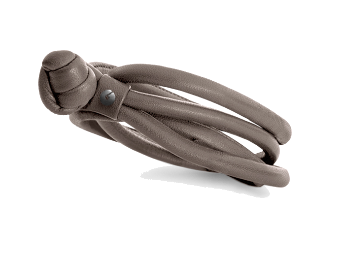 Ole Lynggaard Design Armband aus Leder in Farbe Café Latte