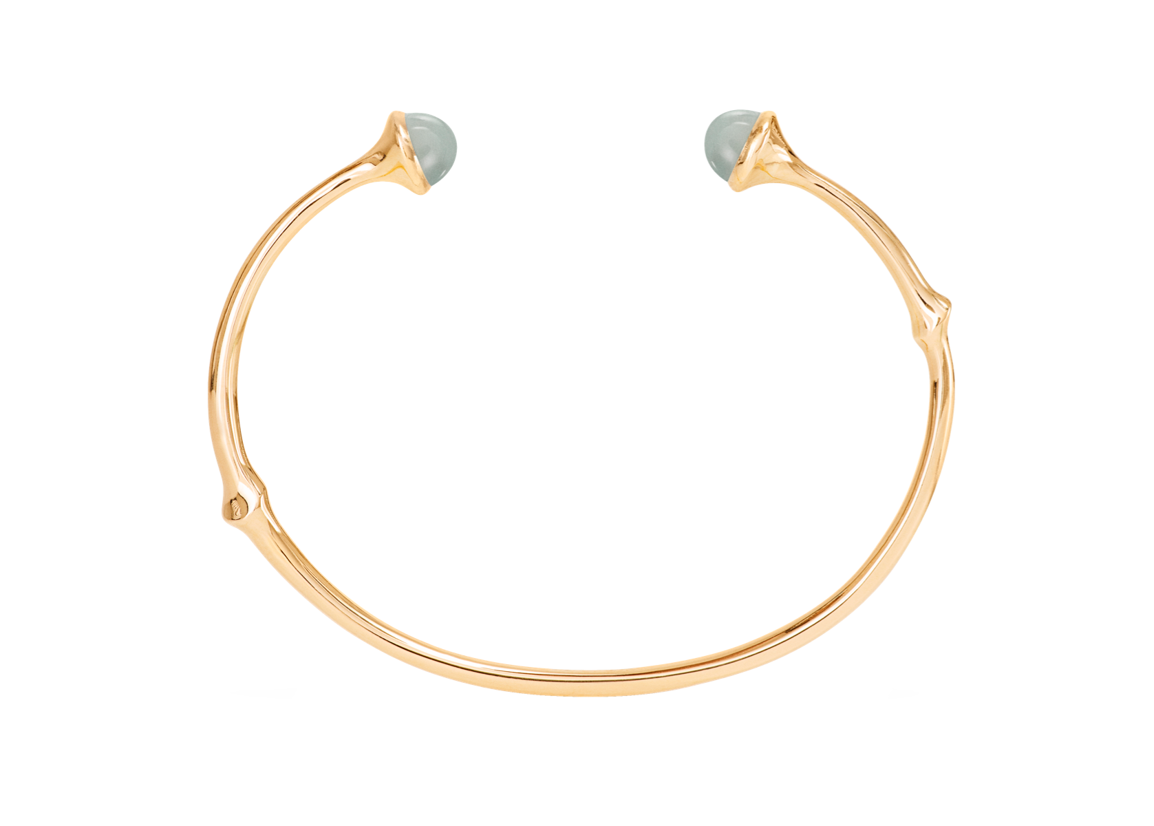 Ole Lynggaard Nature Armreif mit Aquamarin-17 cm