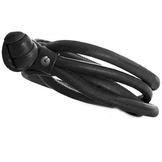 Ole Lynggaard Design Armband aus Leder in Farbe Schwarz