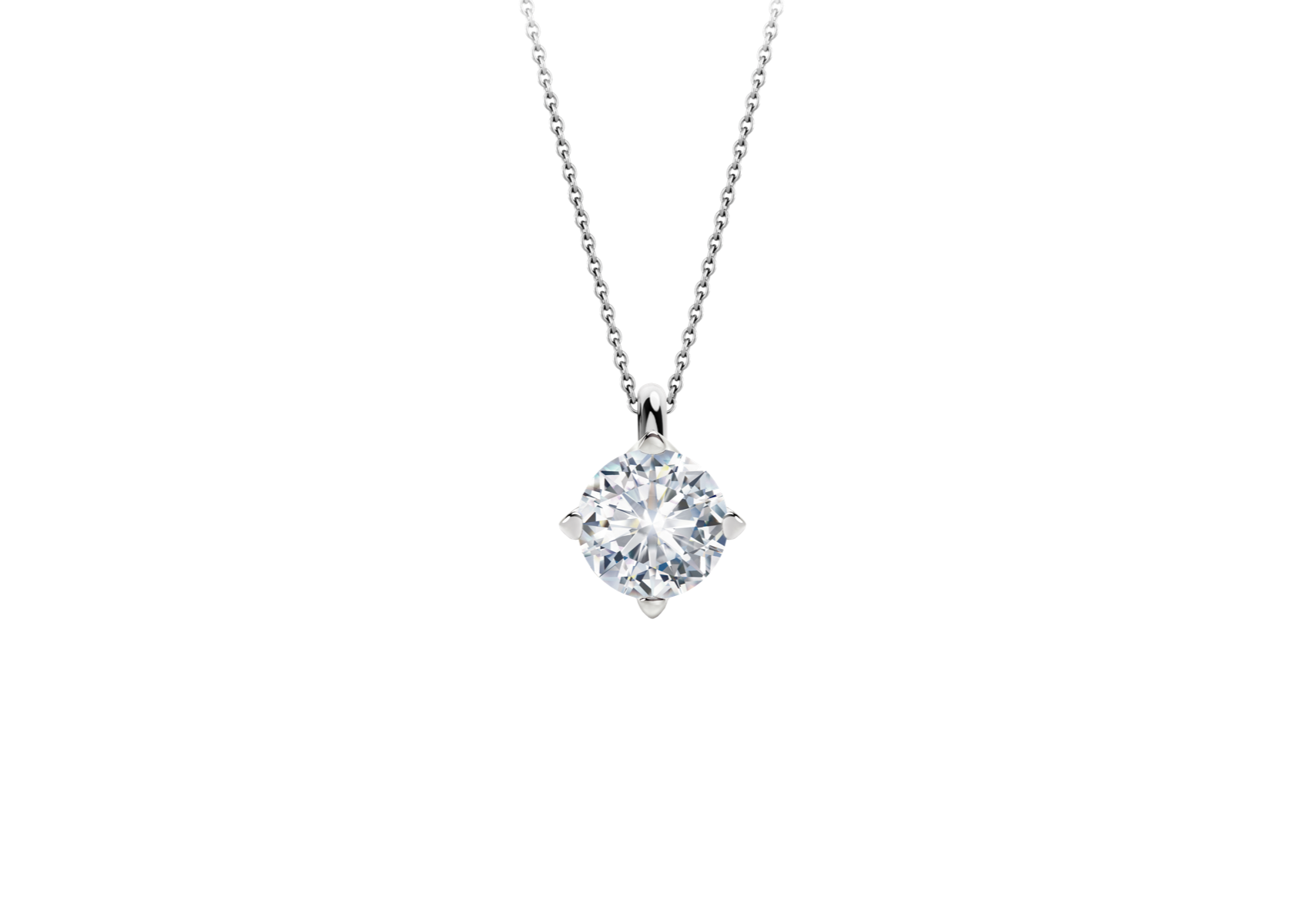 Forevermark Collier Platin mit einem Diamanten 1,01 ct.