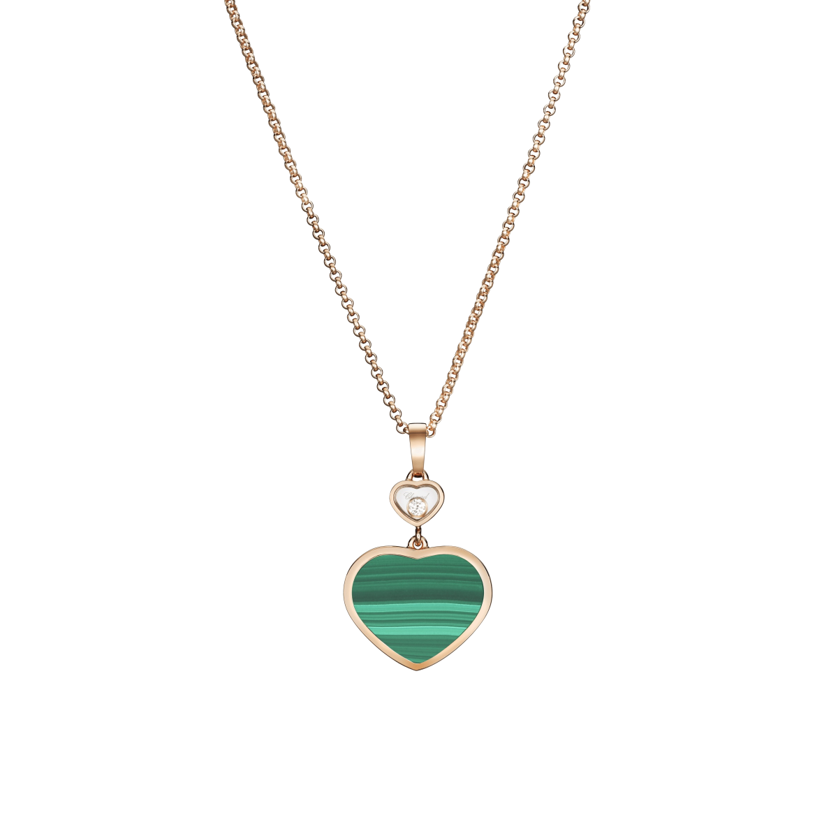 Chopard Anhänger mit Kette Happy Hearts