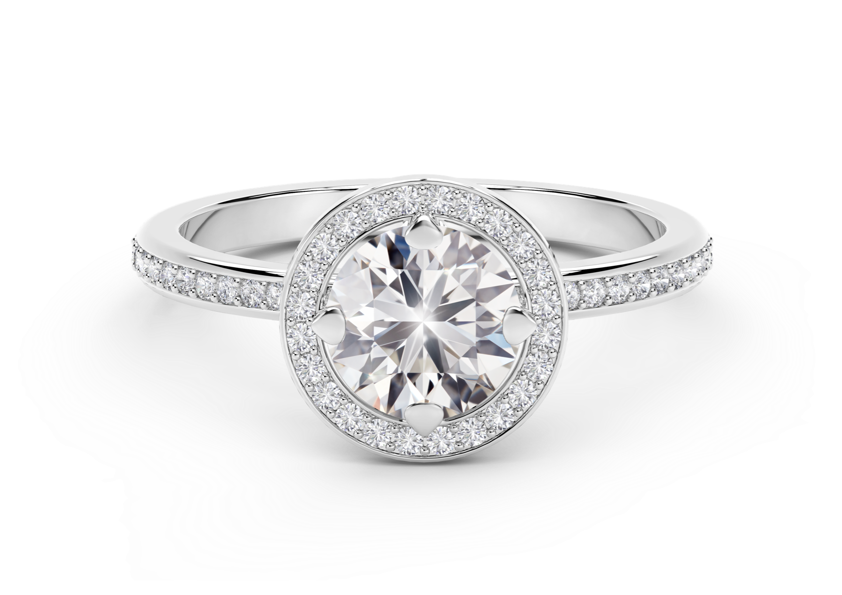 Forevermark Brillantring Platin - Mittelstein 1,0 ct.