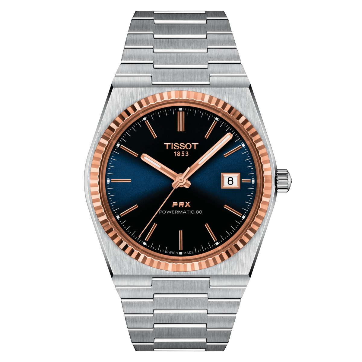 Tissot PRX Powermatic 80 Stahl & 18K Goldlünette