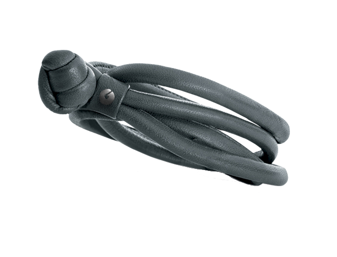 Ole Lynggaard Design Armband aus Leder in Farbe Grau-M